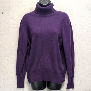Neiman Marcus 100% Cashmere Turtleneck Pullover Sweater Purple Women's 1X